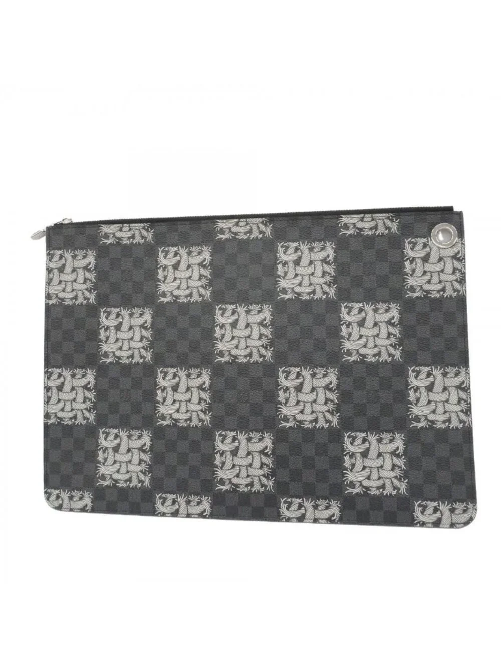 Louis Vuitton Clutch Damier Graphite Christopher Nemes Collaboration Pochette
